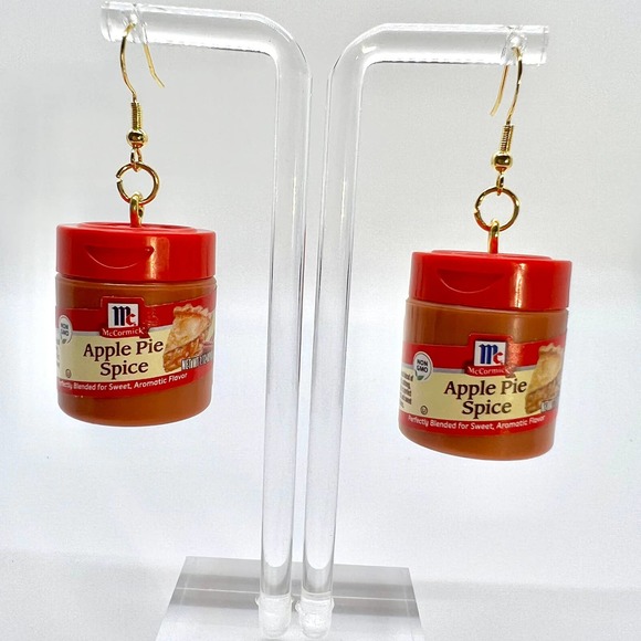 Spice Earrings - McCormick Apple Pie Seasoning Earrings - Mini Brands Earrings - Picture 1 of 7